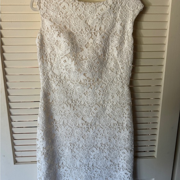 Ralph Lauren White Lace Mini Dress - Picture 1 of 3